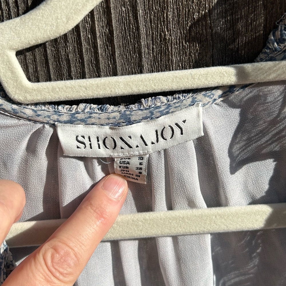 245. Shona Joy Emilia Dress Blue US 6 - Picture 5 of 5